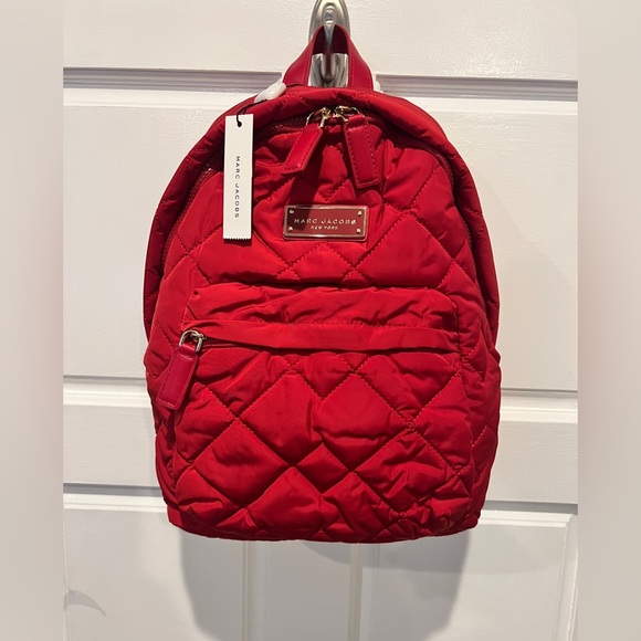 Marc Jacobs Handbags - MARC JACOBS QUILTED BACKPACK IN RED